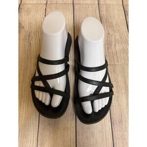 Chaco Strappy Sandals Black Leather Women's Size 7